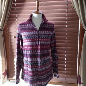 Pull over half zip shirt